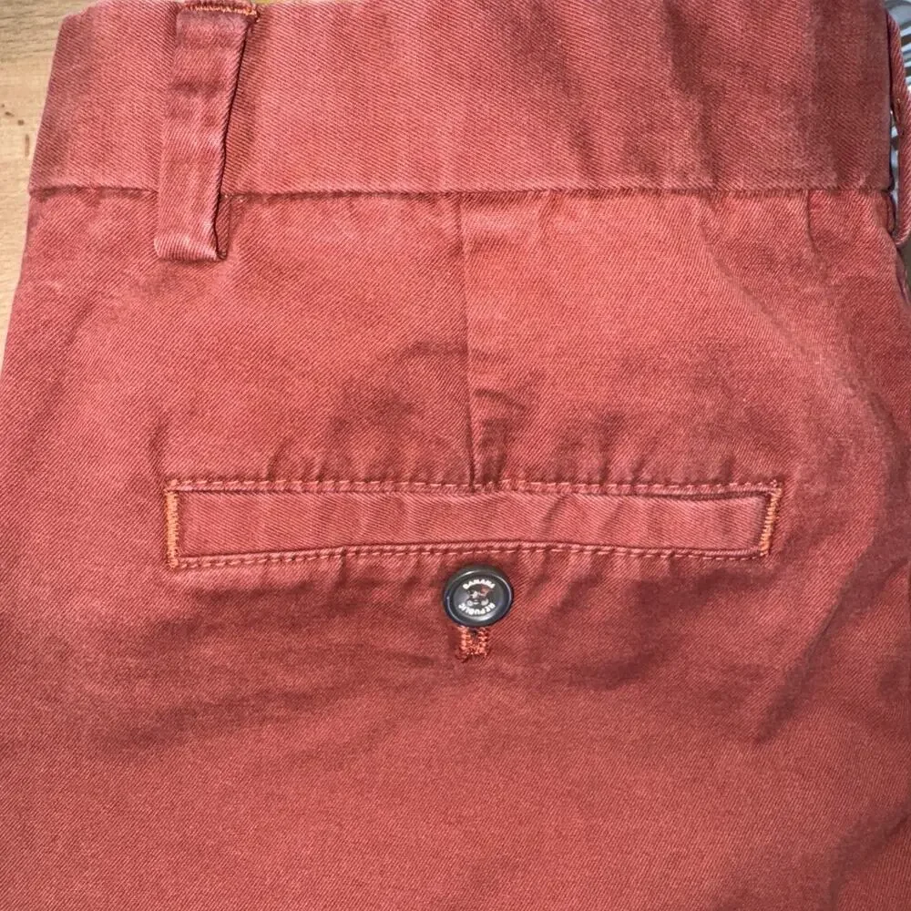 Banana Republic MenAIDEN CHINO Pants Burnt Orange Sz29x32 97% cotton 3% spandex